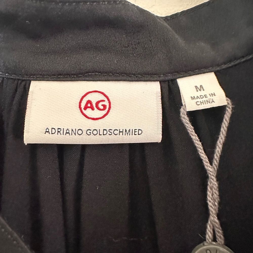 Adriano Goldschmied Winslet blouse button down size M in true black - Picture 7 of 15